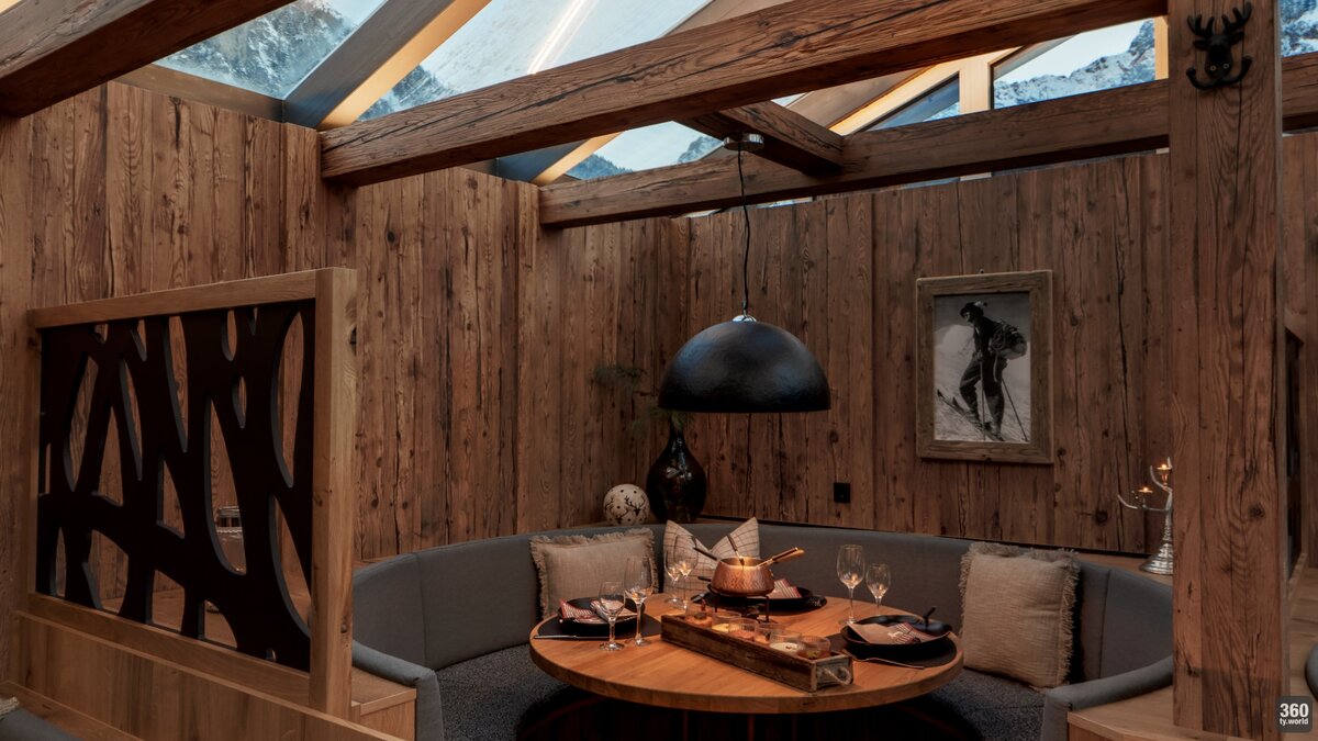 Gemütliche Sitzecke im Fondue Stadl Deluxe